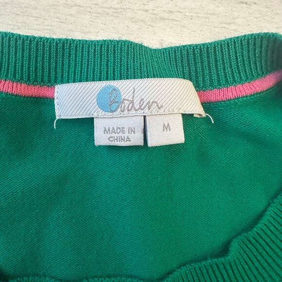 Boden Green Sweater with Button Cuffs - Picture 3 of 9
